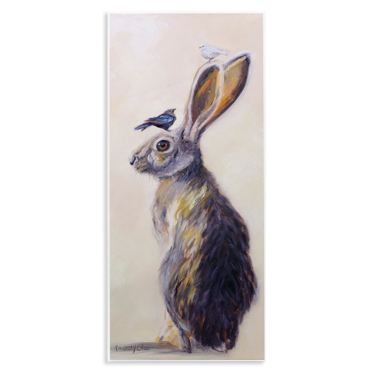 Stupell Industries Minimal Rabbit & Perched Birds Wall Plaque Art